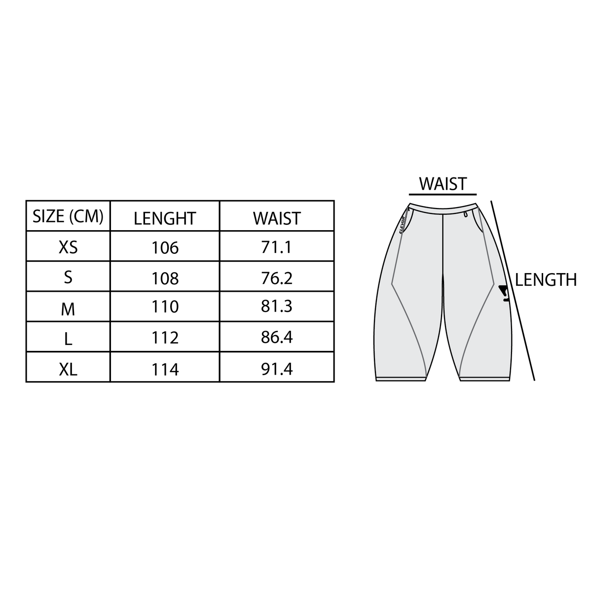 Product sizing guide